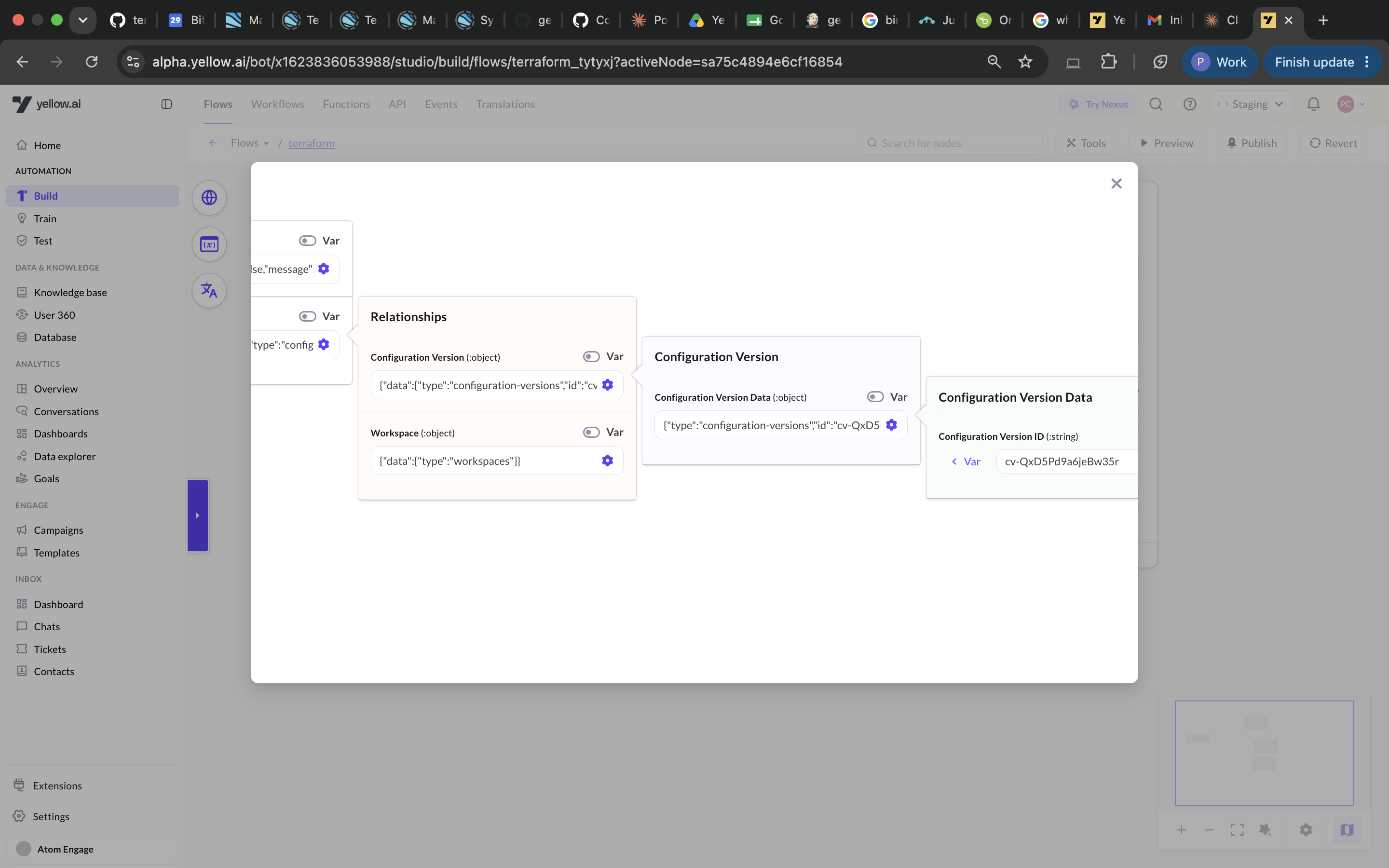 Create Run node — Workspace ID field