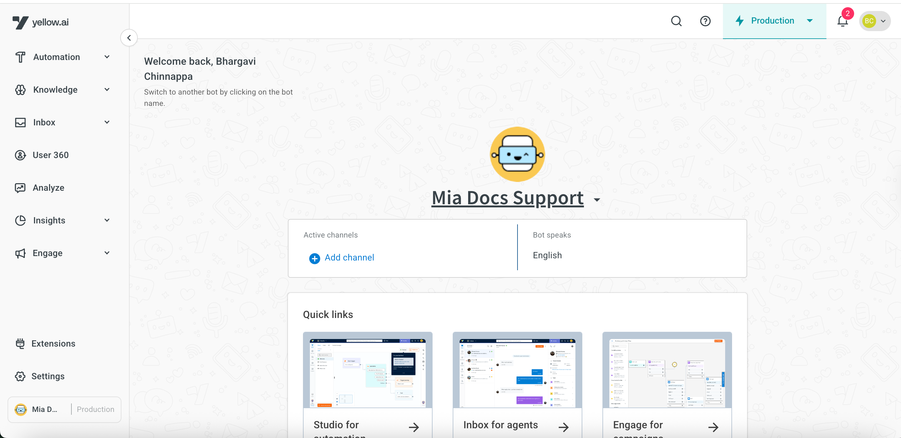 Overview Page