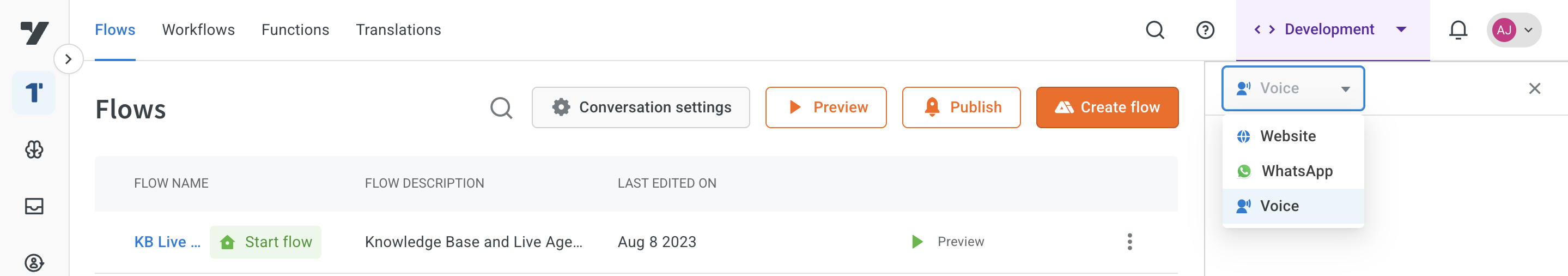 Voice Preview Screenshot