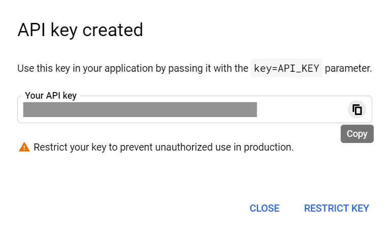 Your API key
